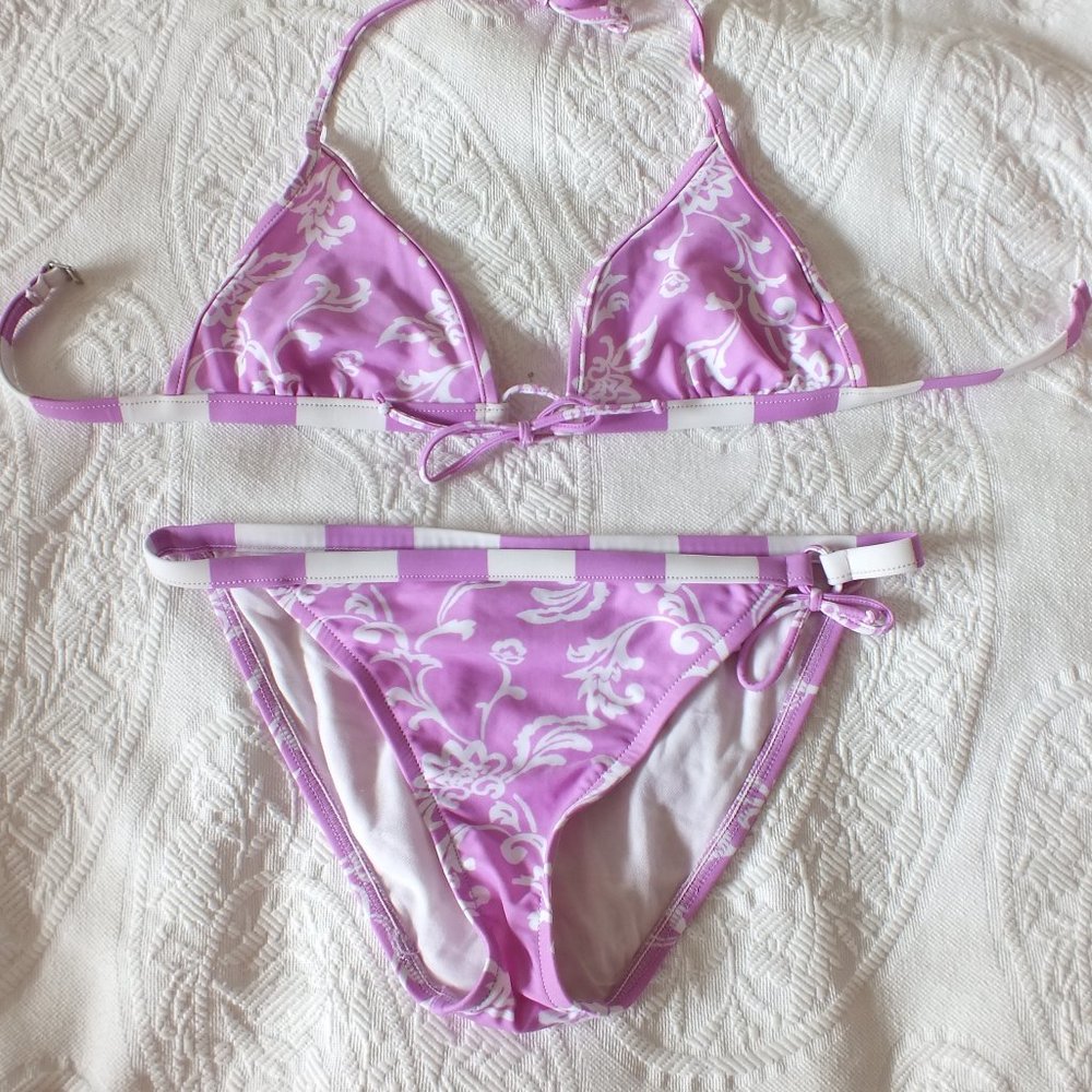 Playa_La Blanca_Bikini_S Top_M Bottom_Purple/White